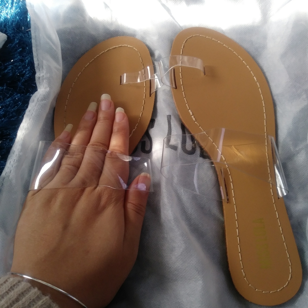 Clear flat sandals - Miss Lola